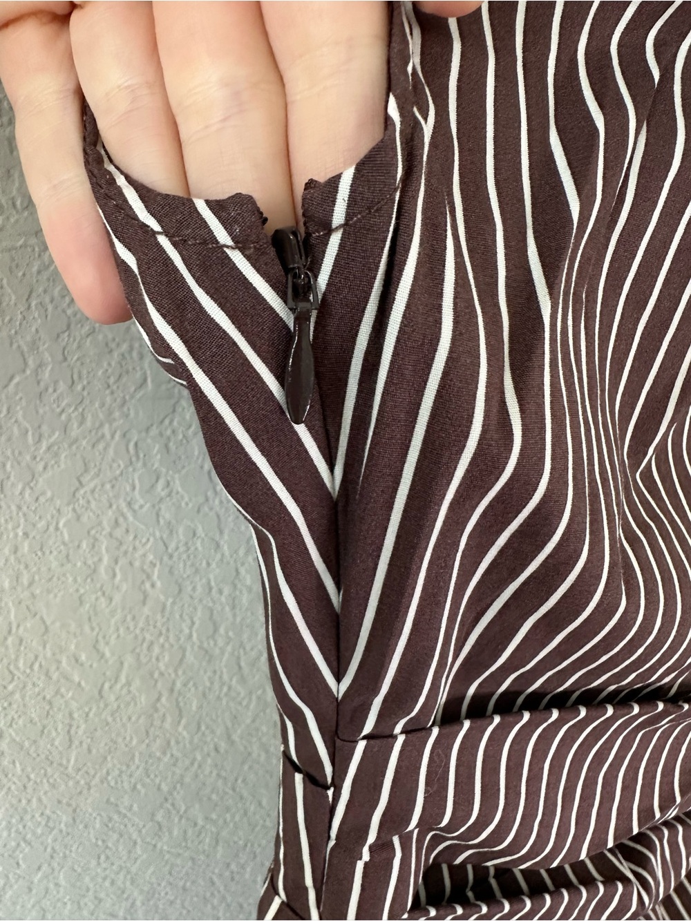 STAUD Phare Striped Cotton Maxi Dress Brown SZ US 2 - Picture 5 of 7